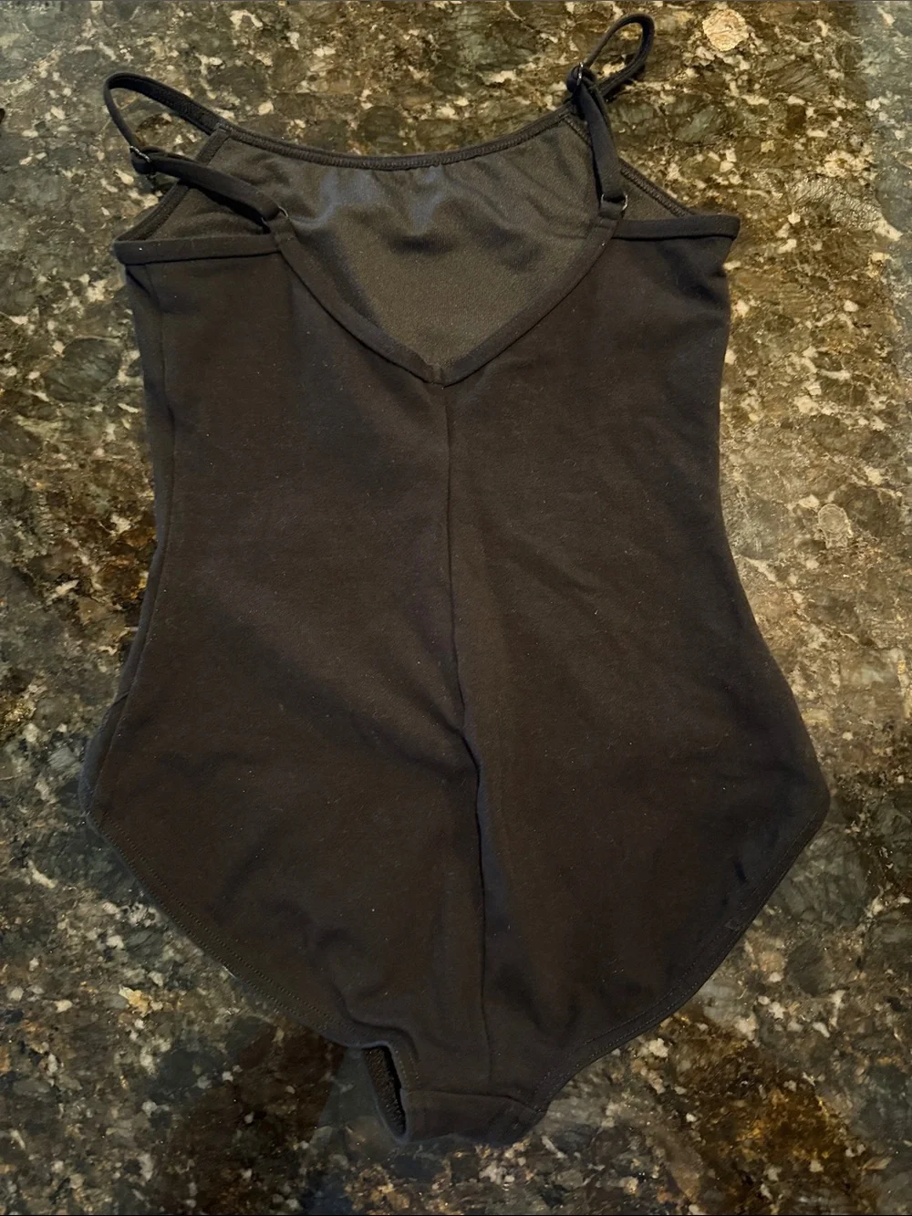 Girls Black One-Piece Leotard - Classic Tank Style
